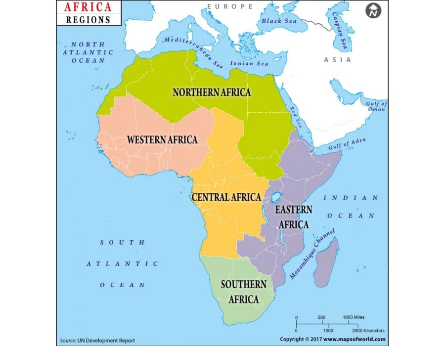 Buy Digital Map Of African Regions Maps Of Africa